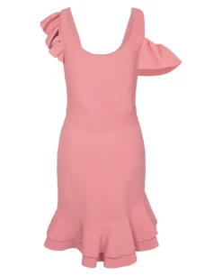Compact Knit Mini Ruffle Dress-Alexander McQueen New