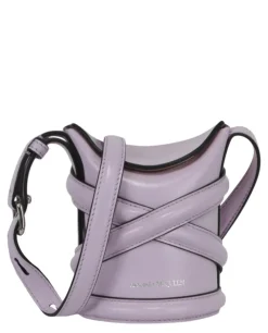 Alexander McQueen Mini Curve Leather Bucket Bag-PROOZY Hot