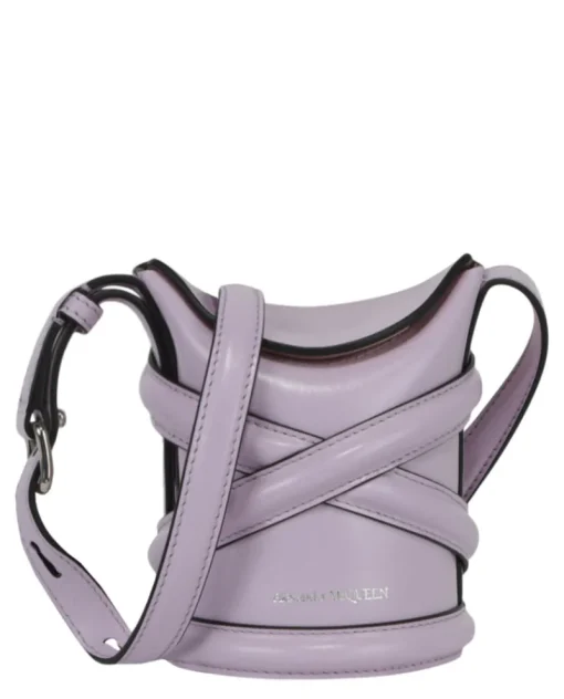 Alexander McQueen Mini Curve Leather Bucket Bag-PROOZY Hot