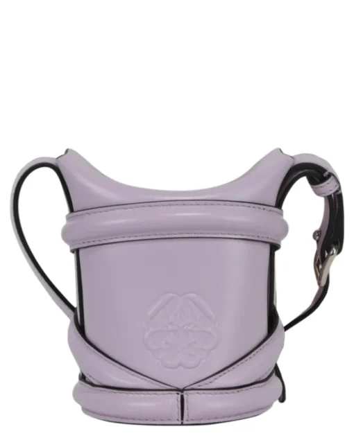 Alexander McQueen Mini Curve Leather Bucket Bag-PROOZY Hot