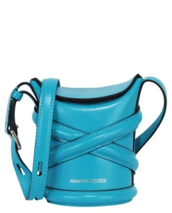 Alexander McQueen Mini Curve Leather Bucket Bag-PROOZY Sale