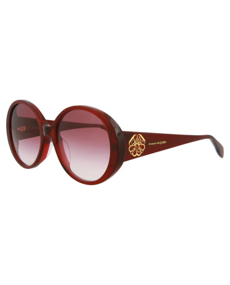 Round-Frame Acetate Sunglasses-Alexander McQueen New