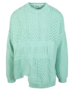 Patchwork Knit Crewneck Sweater-Ambush New