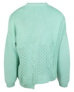 Patchwork Knit Crewneck Sweater-Ambush New