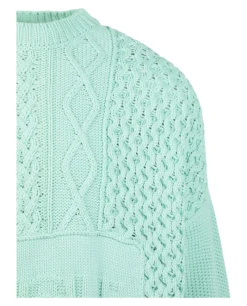 Patchwork Knit Crewneck Sweater-Ambush New