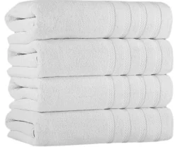 Antalya Turkish Cotton Luxury Bath Towels Set - 4 Pieces-Classic Turkish Towels Sale