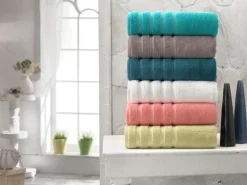 Antalya Turkish Cotton Luxury Bath Towels Set - 4 Pieces-Classic Turkish Towels Sale