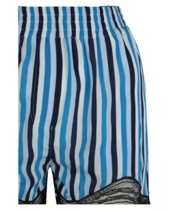 Burberry Lace-Trim Stripe Silk Shorts-PROOZY Sale