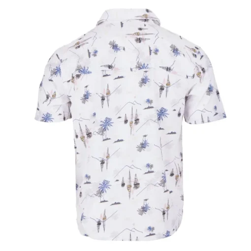 Men's Perforated Button up Short Sleeve Shirt-Canada Weather Gear Outlet