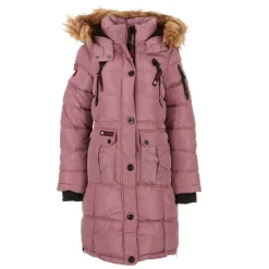 Women's Long Puffer with Faux Fur and Sherpa Lined Hood-Canada Weather Gear Outlet