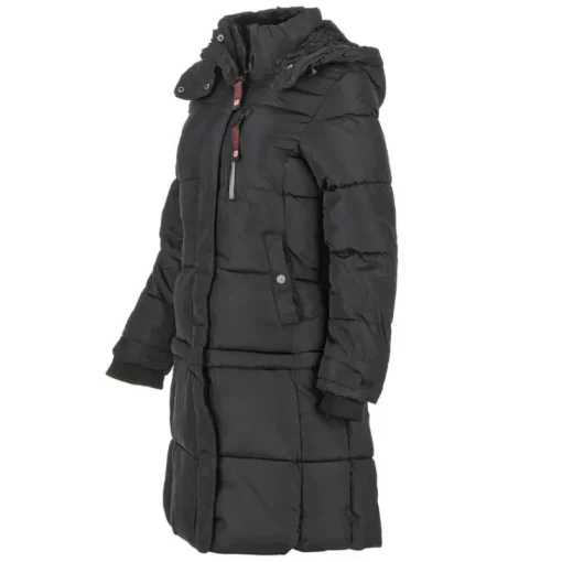 Women's Long Puffer with Sherpa Lined Hood-Canada Weather Gear New