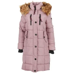 Women's Long Puffer with Faux Fur Trim Hood-Canada Weather Gear Best