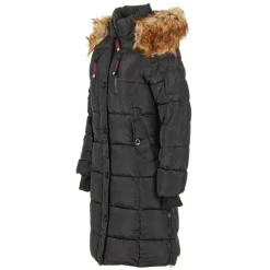 Women's Long Puffer with Faux Fur Trim Hood-Canada Weather Gear Best