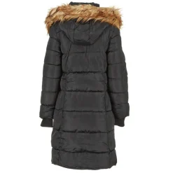 Women's Long Puffer with Faux Fur Trim Hood-Canada Weather Gear Best