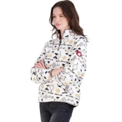Women's 1/4 Zip Aztec Printed Sherpa-Canada Weather Gear Hot