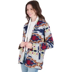 Women's Fleece Cardigan-Canada Weather Gear New