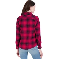 Women's Vintage Plaid Double Pocket Shirt-Canada Weather Gear Discount