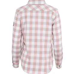 Women's 2 Pocket Plaid Button Up Long Sleeve Shirt-Canada Weather Gear Fashion
