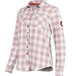 Women's 2 Pocket Plaid Button Up Long Sleeve Shirt-Canada Weather Gear Fashion