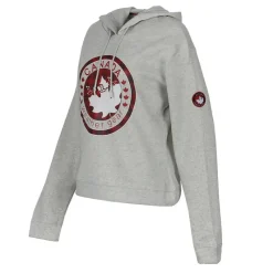 Women's Logo Printed Fleece Hoodie-Canada Weather Gear Fashion