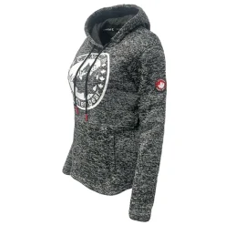 Women's Hooded Sweater Fleece with Logo Print-Canada Weather Gear Outlet