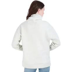 Women's Logo Printed Cowl Neck Fleece Hoodie-Canada Weather Gear Fashion