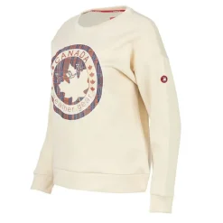 Women's Logo Printed Crewneck Fleece Sweatshirt-Canada Weather Gear Sale