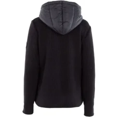 Women's Puffer Jacket with Sweater Sleeves-Canada Weather Gear Clearance