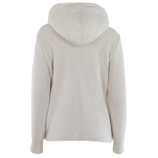 Women's Puffer Jacket with Sweater Sleeves-Canada Weather Gear Clearance