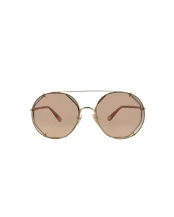 Chloé Round-Frame Metal Sunglasses-Chloe Outlet