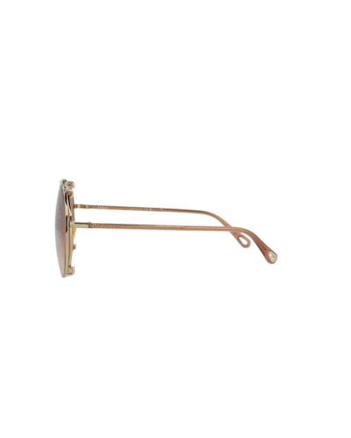 Chloé Round-Frame Metal Sunglasses-Chloe Outlet