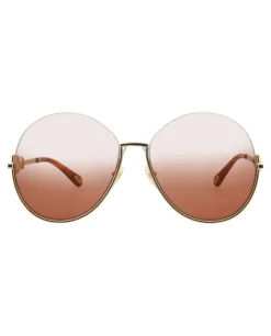 Chloé Round-Frame Metal Sunglasses-Chloe Clearance
