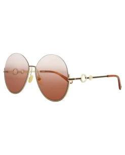 Chloé Round-Frame Metal Sunglasses-Chloe Clearance