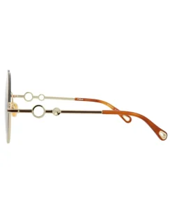 Chloé Round-Frame Metal Sunglasses-Chloe Clearance