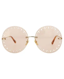 Chloé YSE Round-Frame Metal Sunglasses-Chloe Hot
