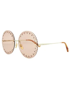 Chloé YSE Round-Frame Metal Sunglasses-Chloe Hot