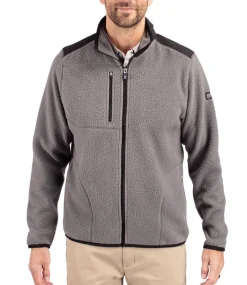Cutter & Buck Cascade Eco Sherpa Mens Big & Tall Fleece Jacket-Cutter u0026 Buck Sale