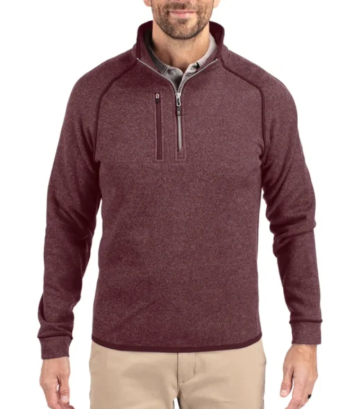 Cutter & Buck Mainsail Sweater-Knit Mens Half Zip Pullover Jacket-Cutter u0026 Buck Online
