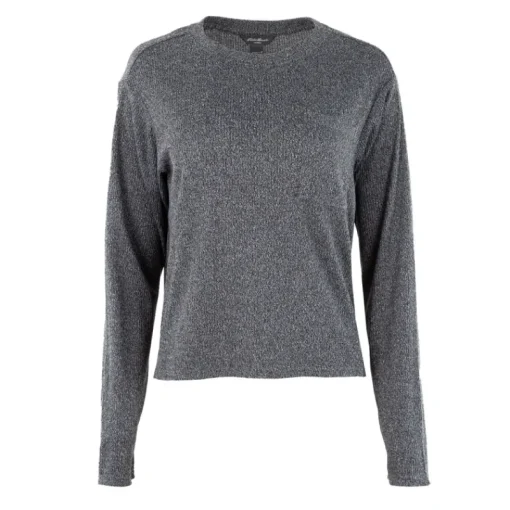 Women's 2 Piece Long Sleeve Ribbed Sleepwear Set-Eddie Bauer Hot