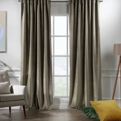 Extra Long Solid Luxury Matte Velvet Soft Curtain 2 Panels Hanging Back Tap & Rod Pocket Home Décor 5-25 Feet Custom Made Curtains - Made in Turkey-Classic Turkish Towels Clearance