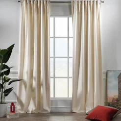 Extra Long Solid Luxury Matte Velvet Soft Curtain 2 Panels Hanging Back Tap & Rod Pocket Home Décor 5-25 Feet Custom Made Curtains - Made in Turkey-Classic Turkish Towels Clearance