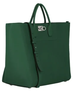 The Studio Large Leather Tote-Ferragamo New