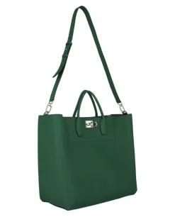 The Studio Large Leather Tote-Ferragamo New
