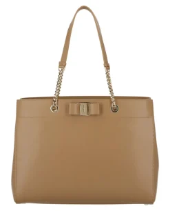 Vara Bow Smooth Leather Tote-Ferragamo New