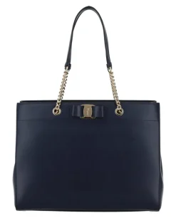 Vara Bow Smooth Leather Tote-Ferragamo New