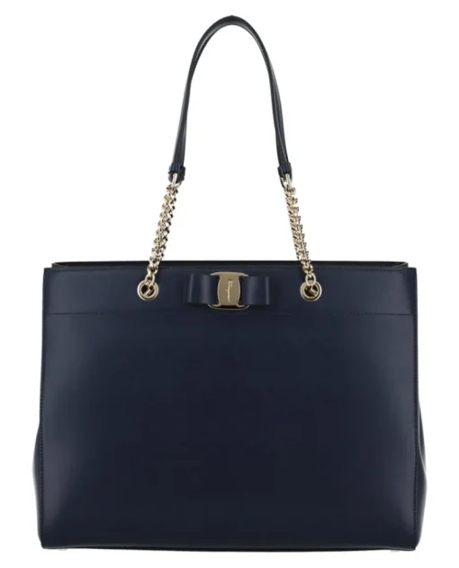 Vara Bow Smooth Leather Tote-Ferragamo New