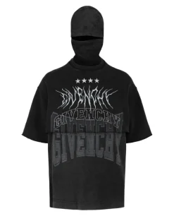 Layered Graphic T-Shirt With Balaclava-Givenchy Sale