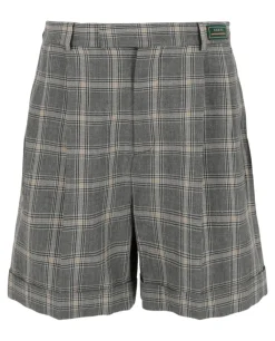Cuffed Plaid Shorts-Gucci New