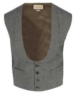 Plaid Tailored Vest-Gucci Clearance
