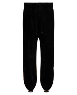 Web Striped Velvet Jogger Pants-Gucci Fashion